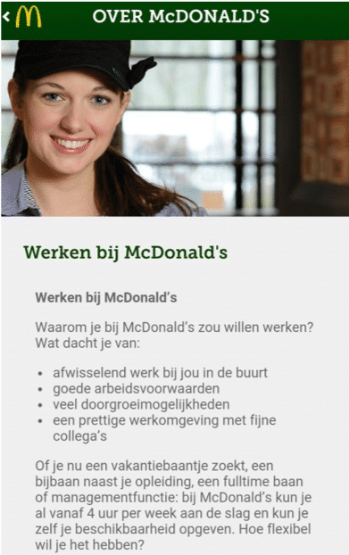 McDonald's app mobile recruitment