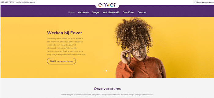 Enver werken-bij website