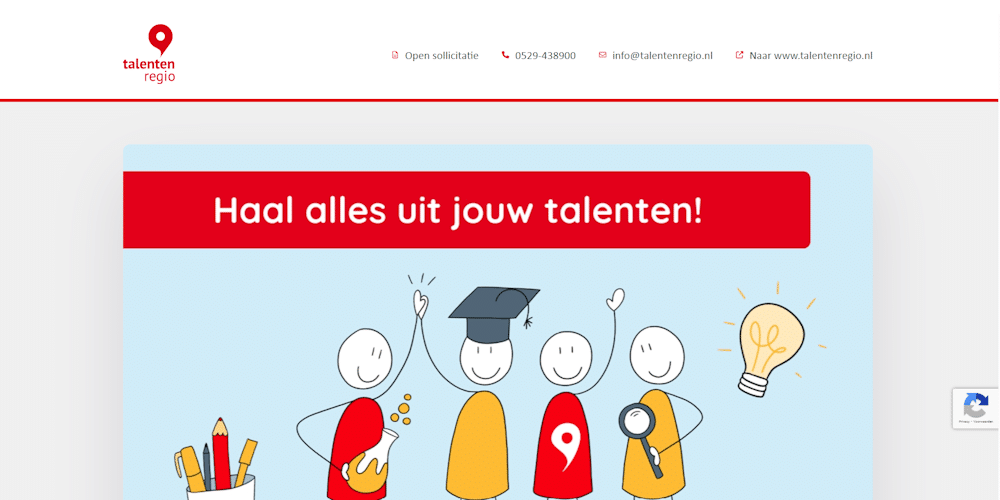 Talentenregio - landingspage - werkenbij