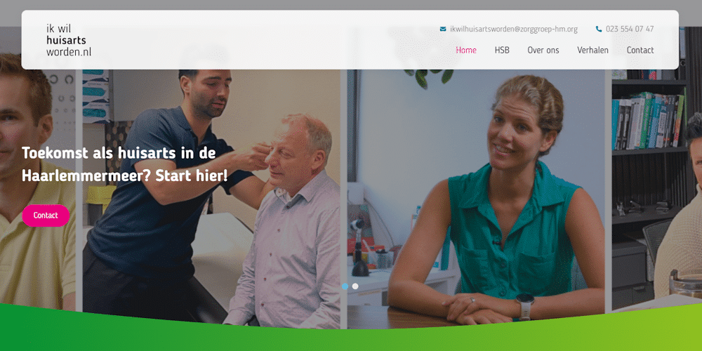 werken-bij website Zorggroep Haarlemmermeer